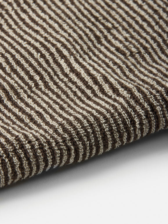 Stripe Cotton towel range - Cocoa/Bone