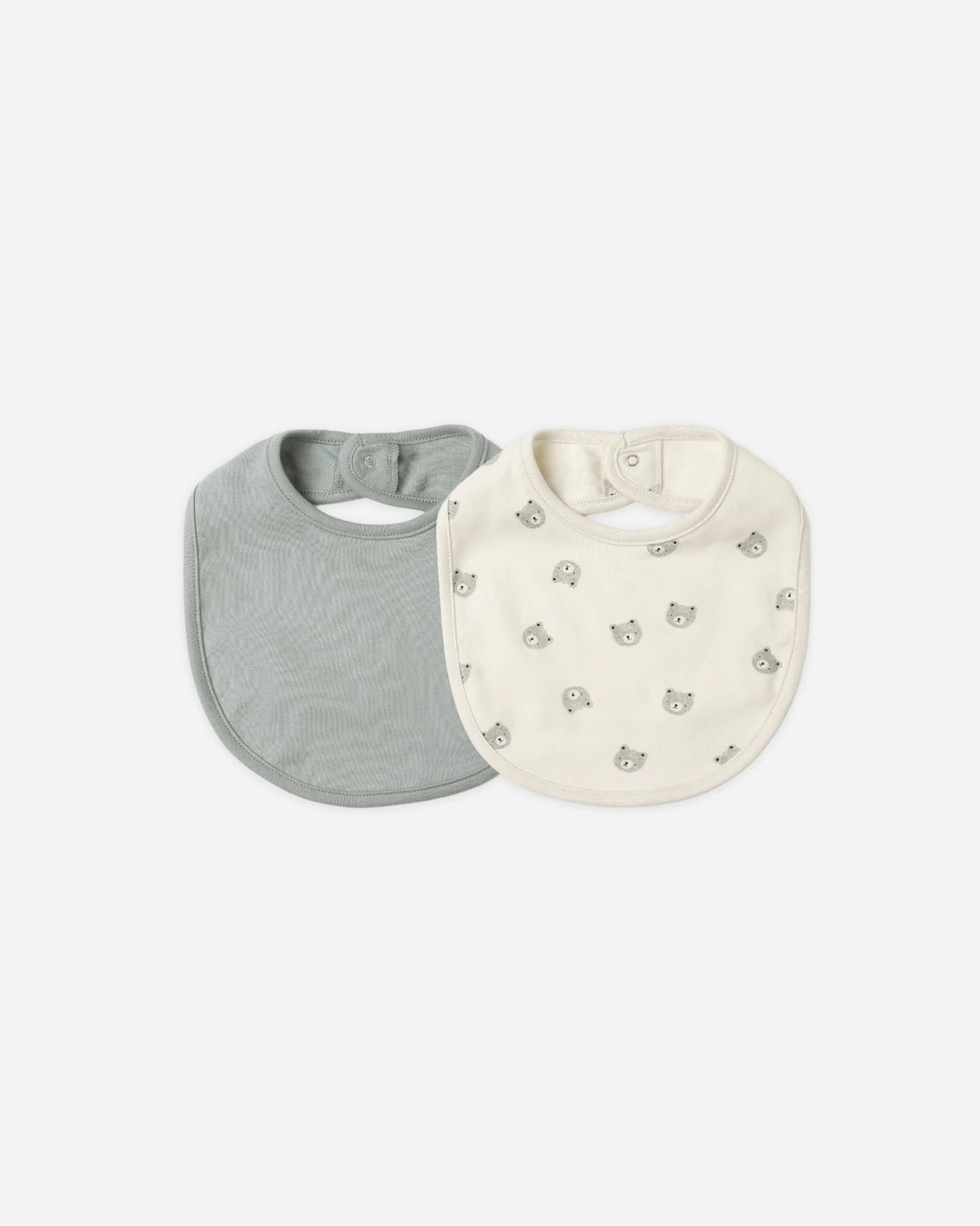 Jersey Snap Bib, 2 Pack || Bears, Steel Blue