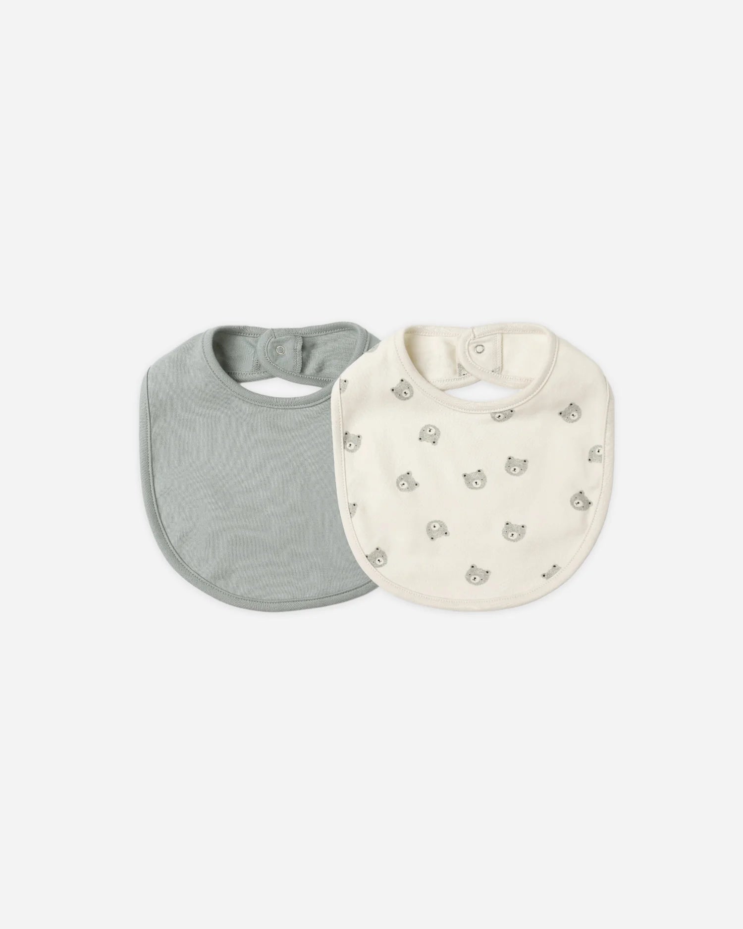 Jersey Snap Bib, 2 Pack || Bears, Steel Blue