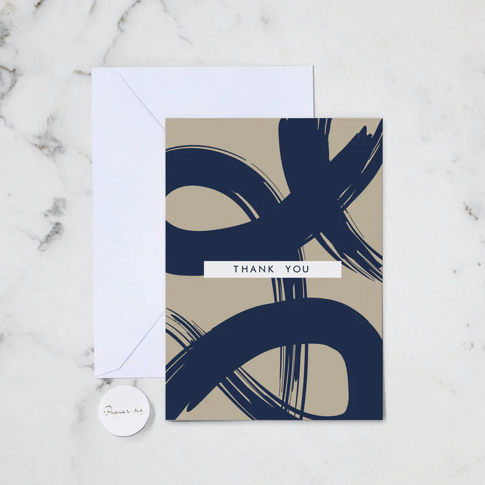 NAVY THANK YOU GREETING CARD