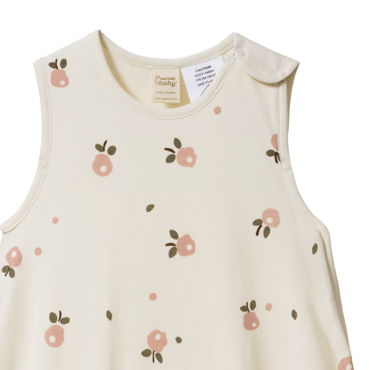 Organic Cotton Sleeping Bag - POSEY BLOSSOM ROSE