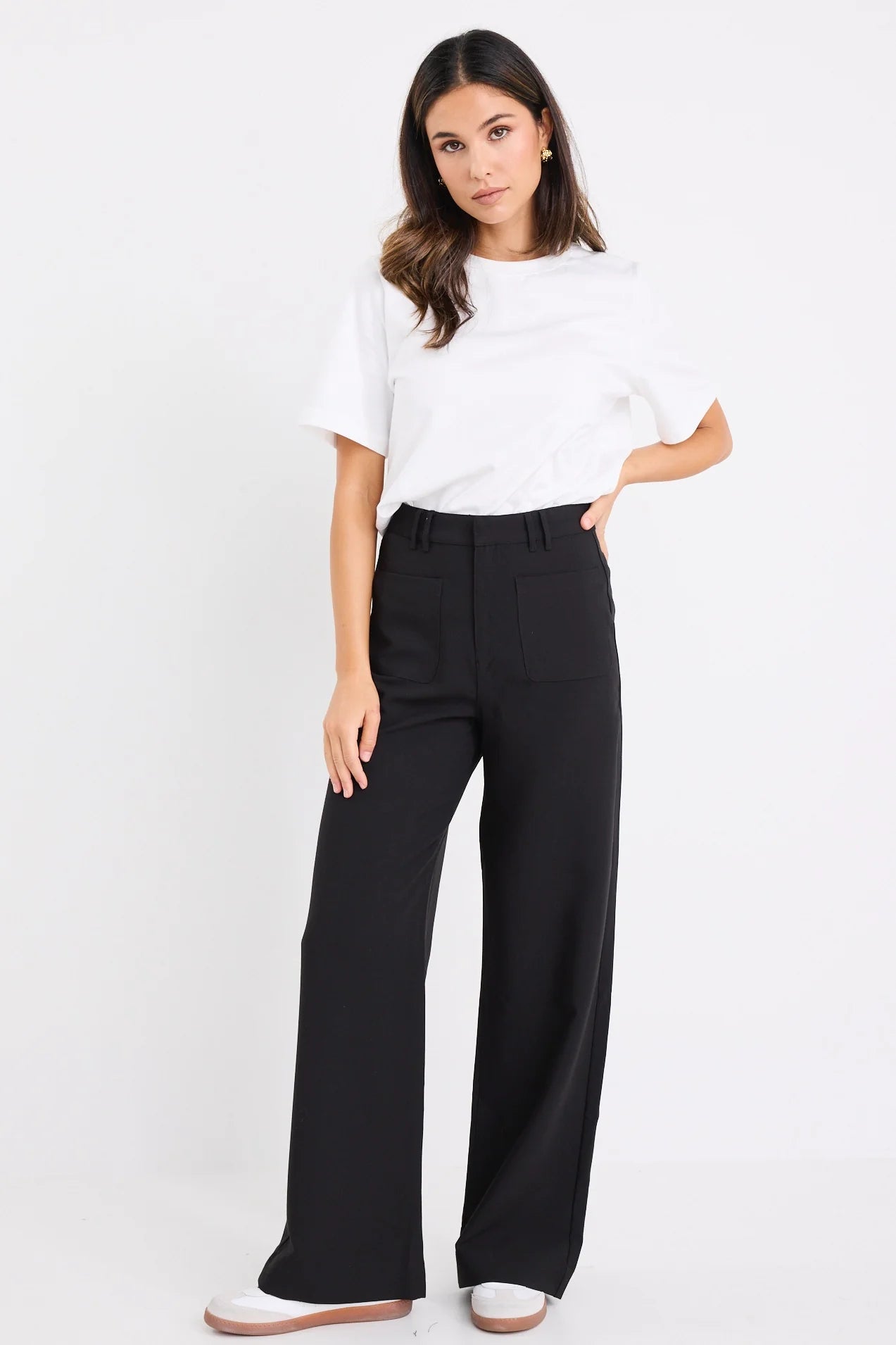 Zoey High rise pants - Soft Black