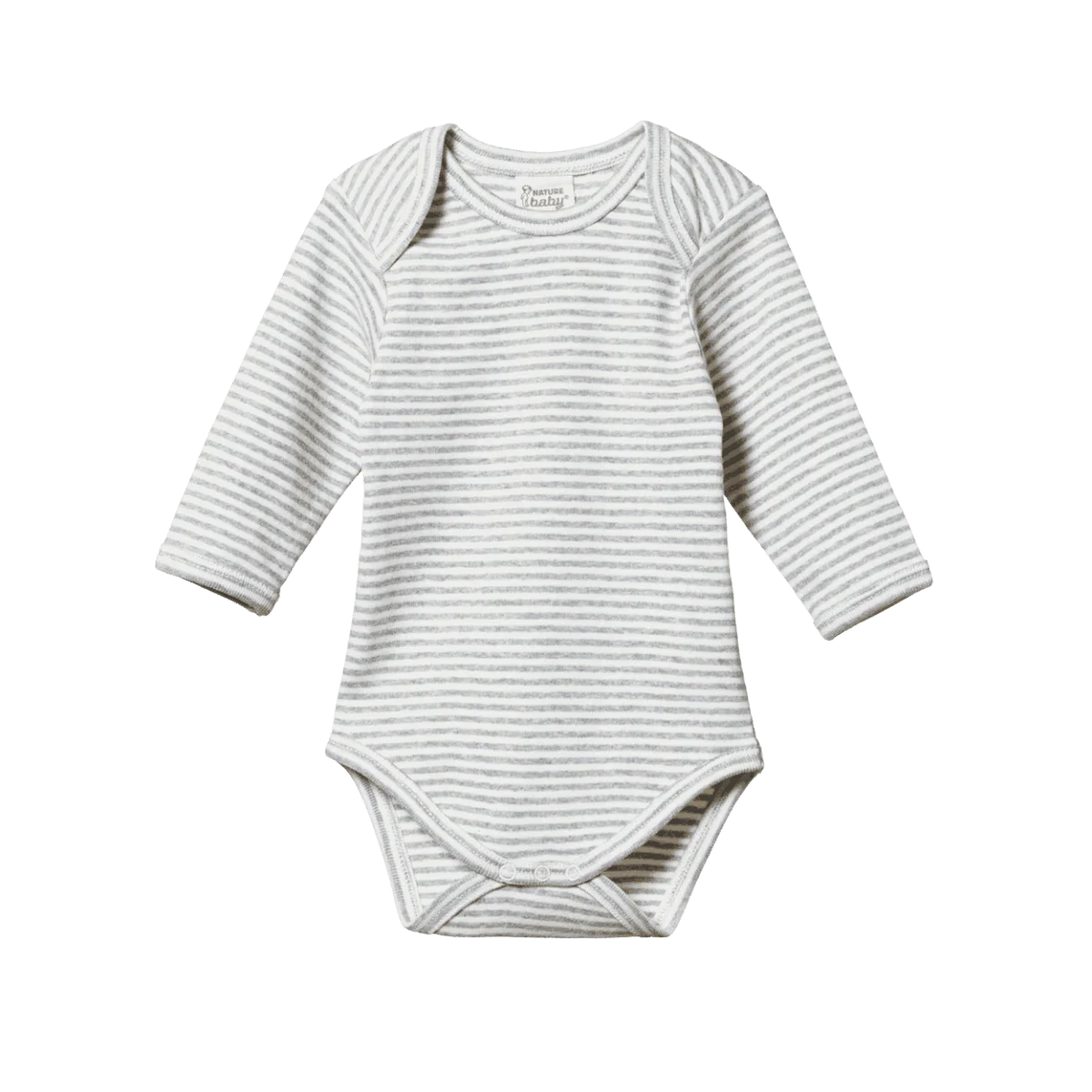 LONG SLEEVE BODYSUIT, Grey Marl Stripe