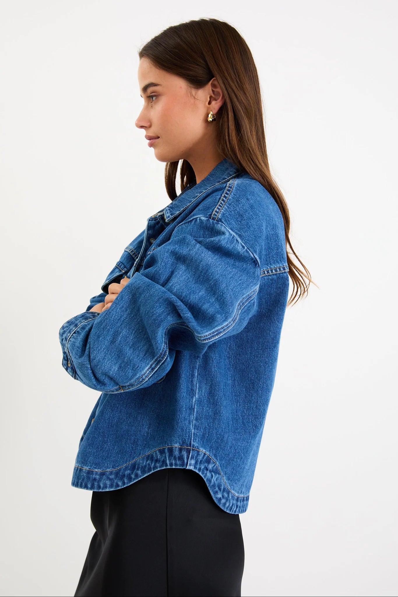 Echo Storm Blue Patch Pocket Denim Jacket