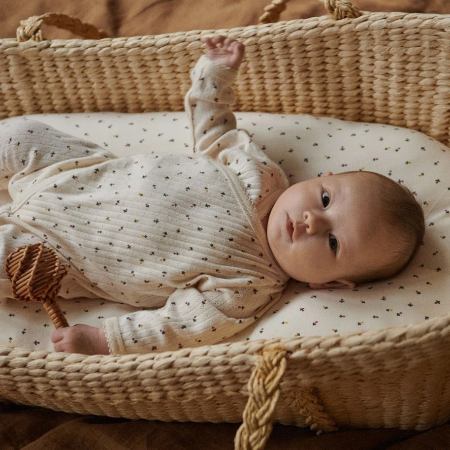 Fitted sheet jersey - Bassinet - Aster floral