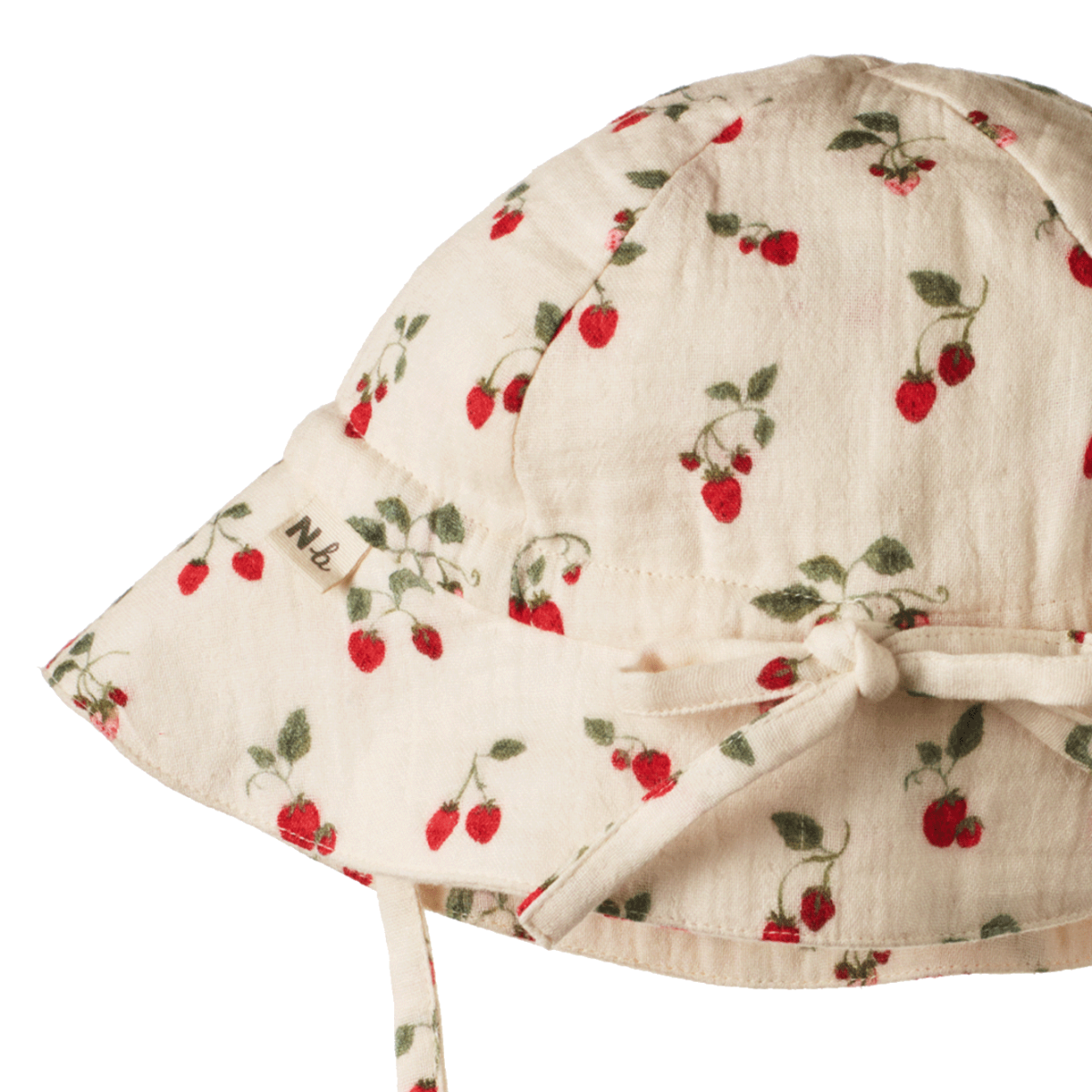 Muslin sunhat -Strawberry blush