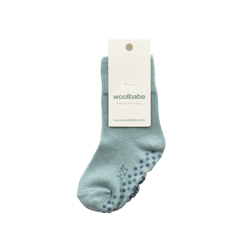 Woolbabe Merino & Organic Cotton Sleepy Socks - Tide