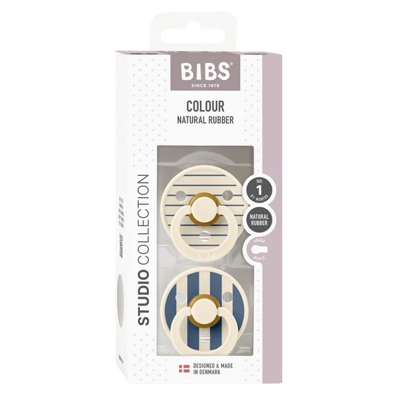 BIBS Studio, Pin Ivory/Steel Blue Mix