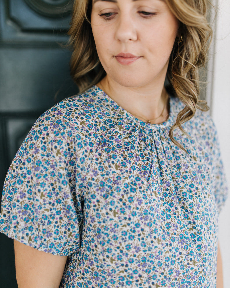 Jane blouse - Blue floral