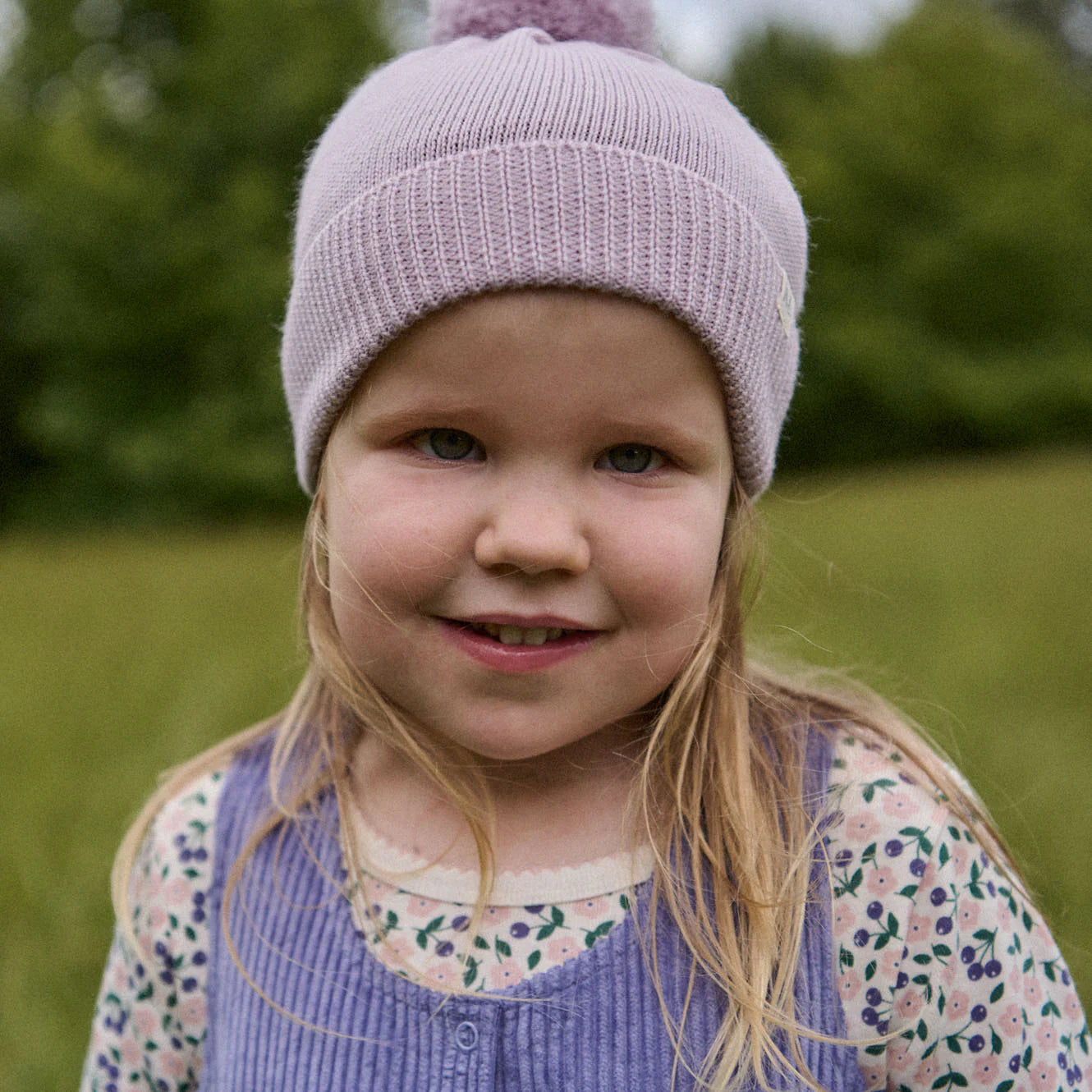 Alpine Pom Pom Beanie - Lilac