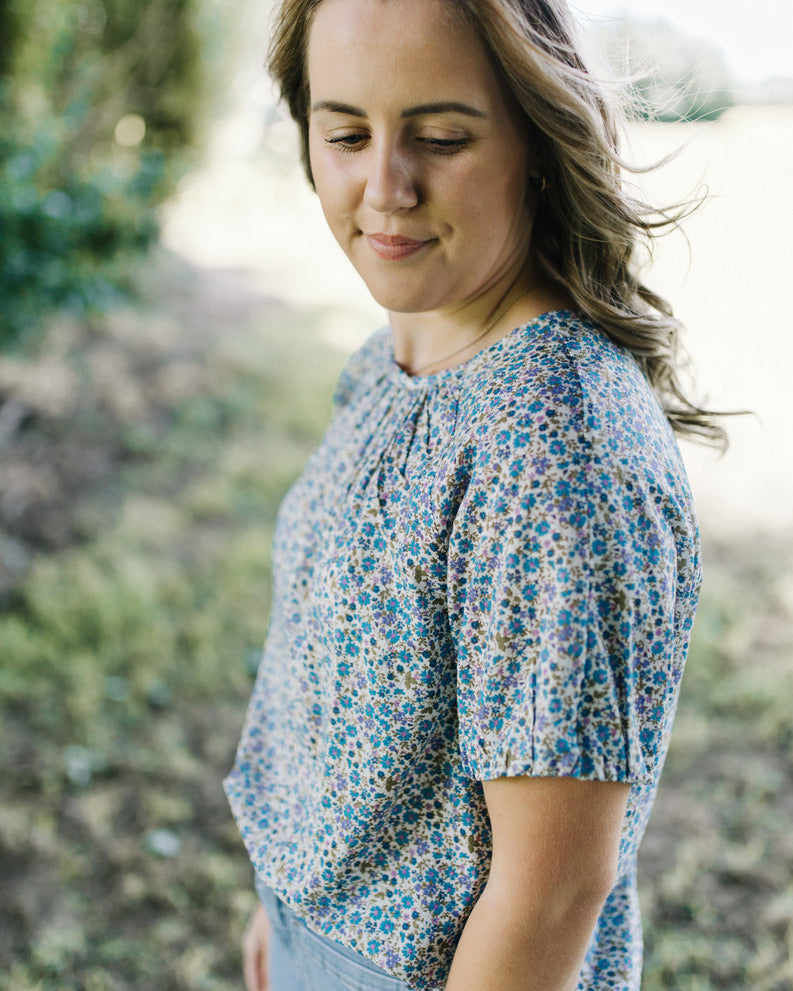 Jane blouse - Blue floral