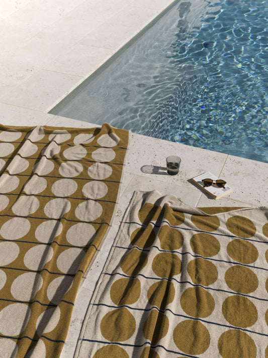 Abacus Beach Towel - Oyster/Kumara