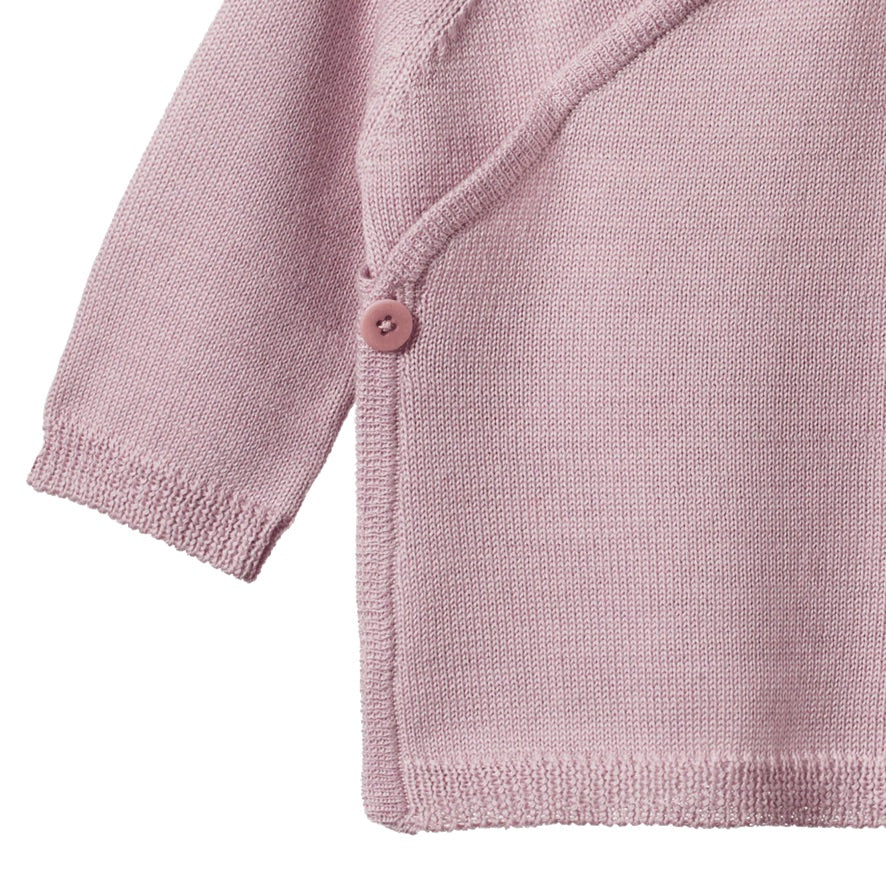 Merino Knit Kimono Jacket - Lilac