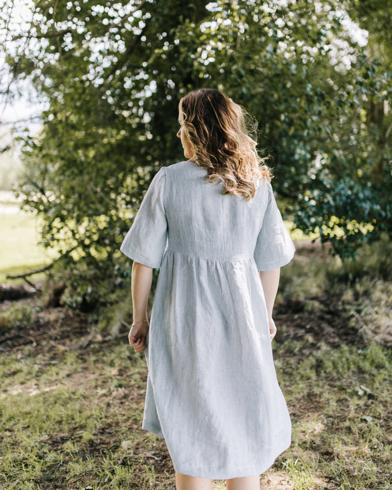 Brooke dress - Blue stripe