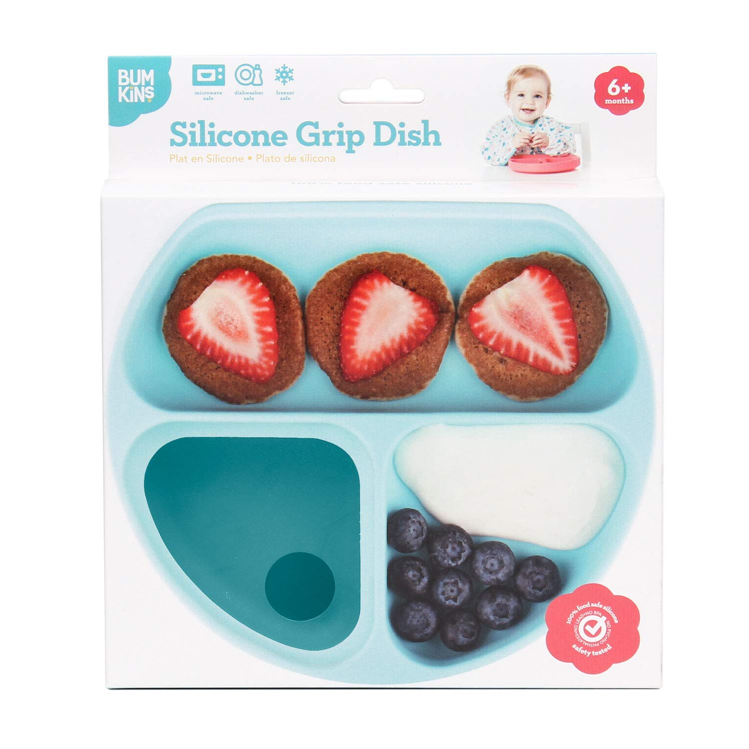Bumkins Silicone Grip Dish - Sand