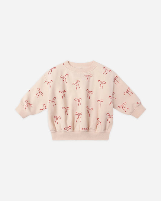 Relaxed fleece sweat pant - red bows