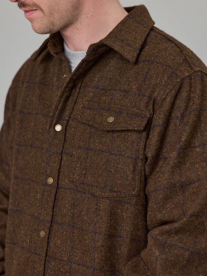 SHOREMAN SNAP SHIRT - BROWN CHECK