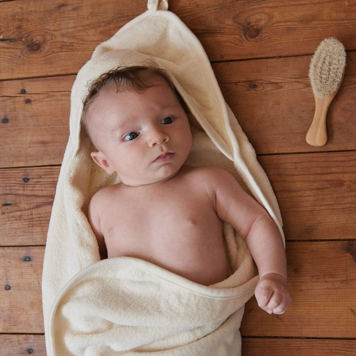 Cotton Hooded Towel - NATURAL