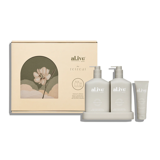 Wash & Lotion Duo + Hand Cream Gift Set - Sea Cotton & Coconut