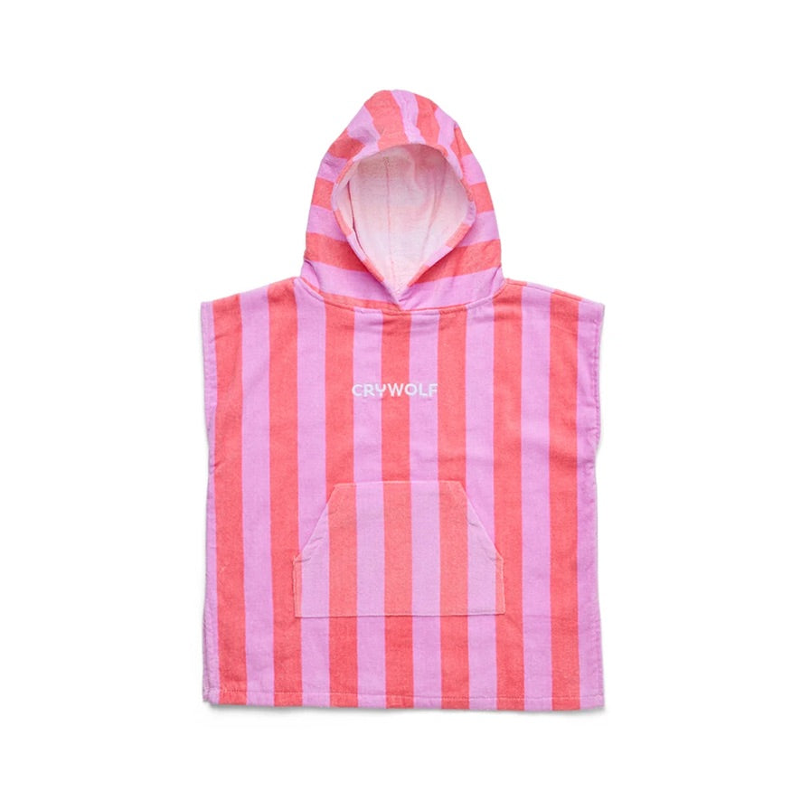 Hooded towel - Flamingo stripe