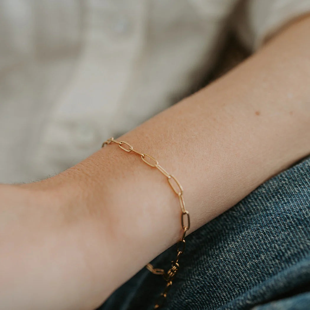 LARGE PAPERCLIP CHAIN BRACELET