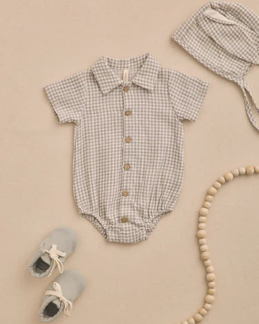 Matteo Romper Sage Gingham
