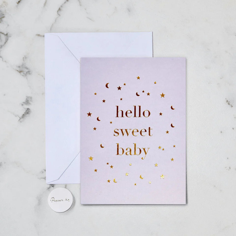 HELLO SWEET BABY GREETING CARD