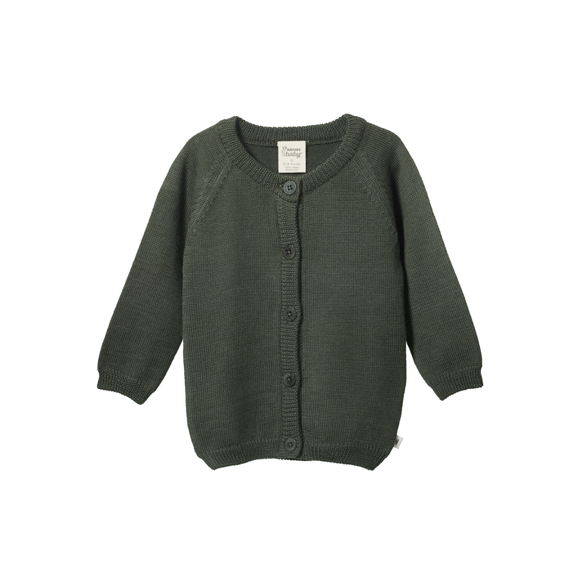 Merino knit cardigan - Thyme