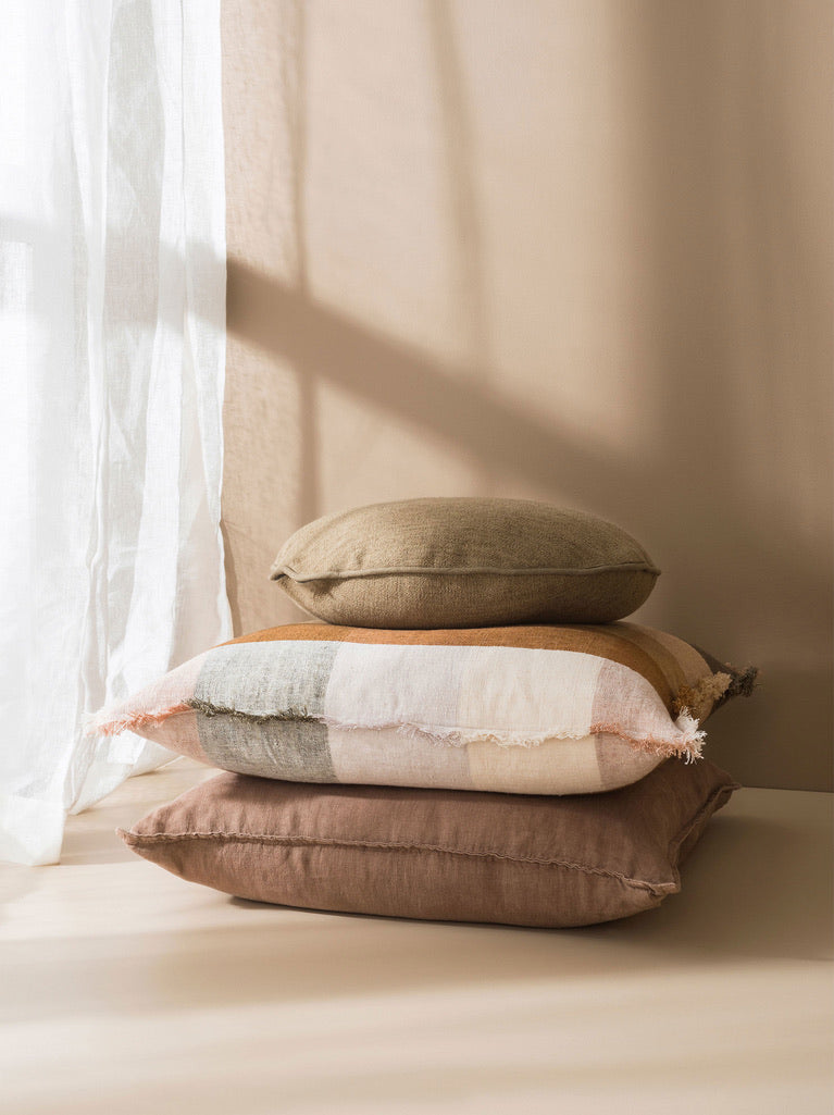 Casa Linen Cushion Cover - Pickle/Multi