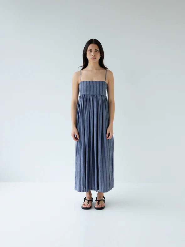Go To Dress- Denim Stripe