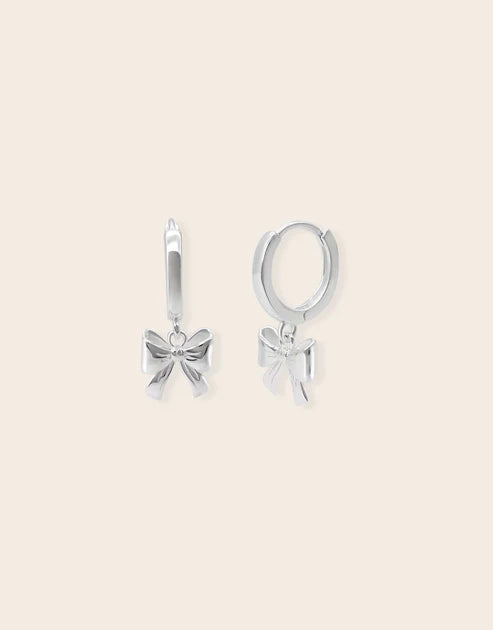 Heritage Bella Bow Huggies - Sterling silver