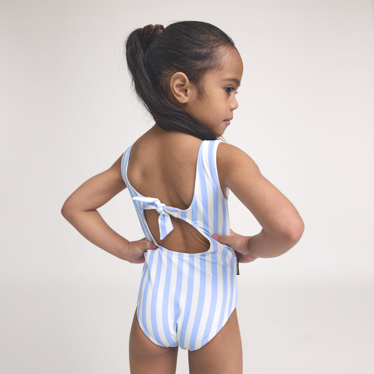 Swimsuit Sky Blue Stripe