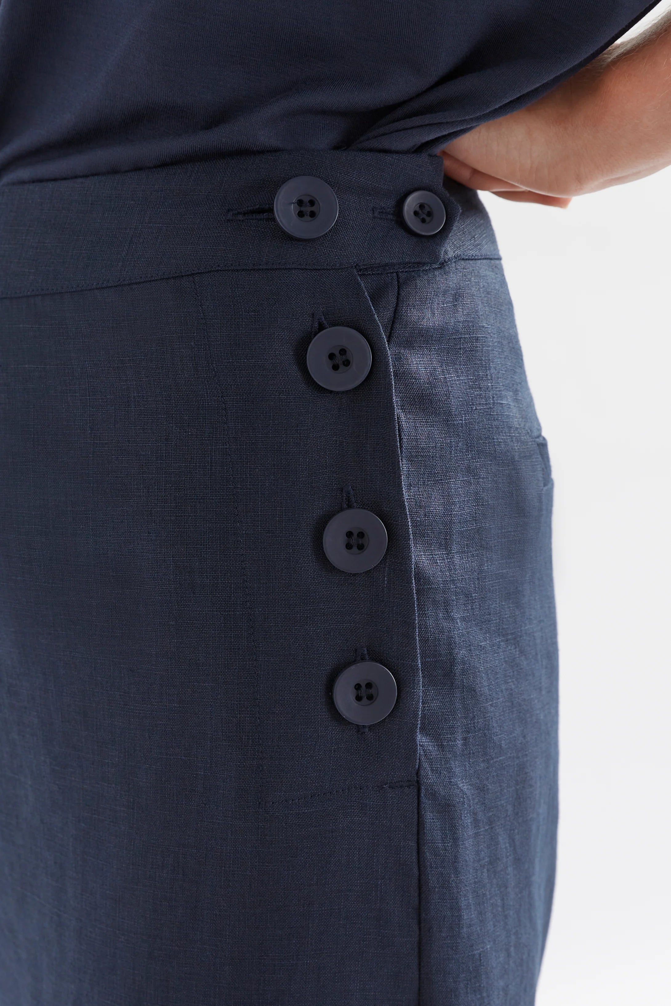 HERSOM LINEN PANT - Moonlight