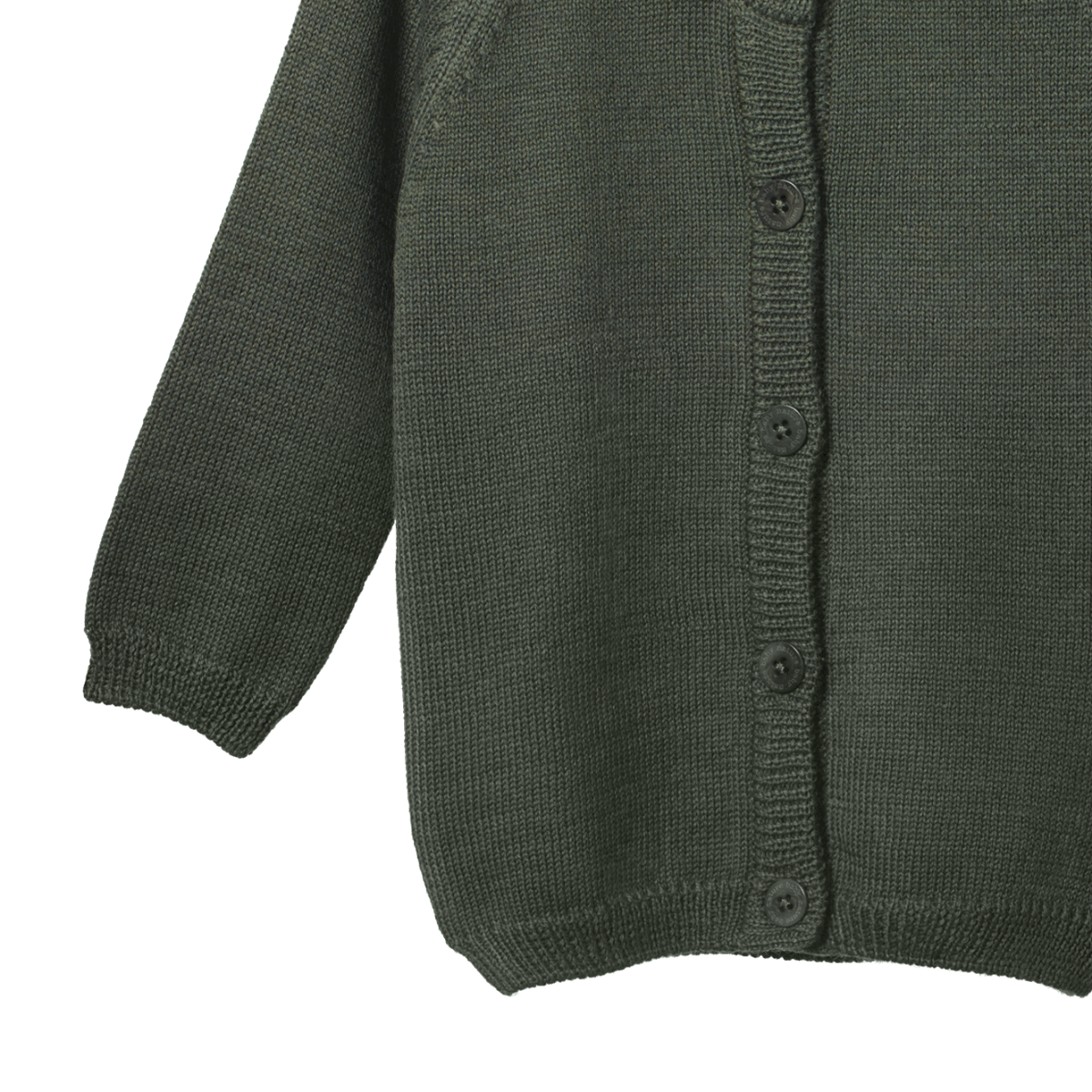 Merino knit cardigan - Thyme