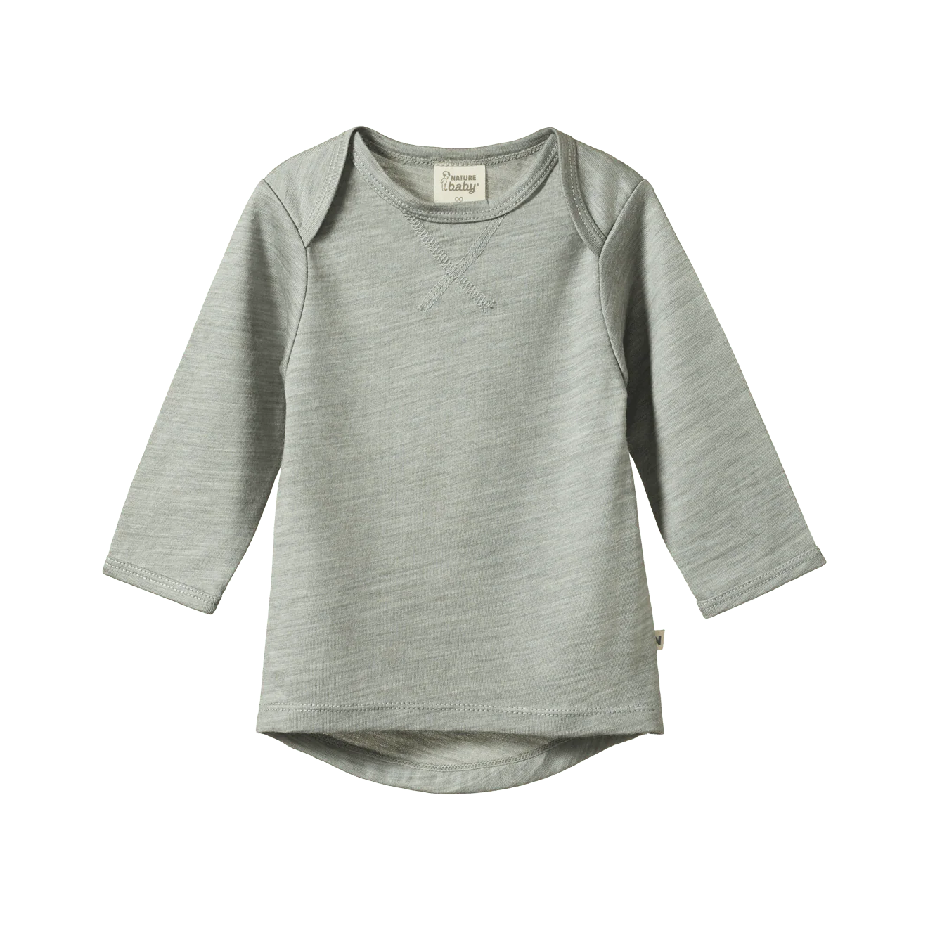 Merino Essential tee - Grey marl