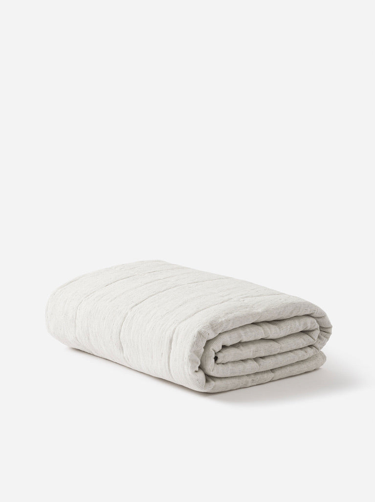 Pinstripe Linen Quilt - Queen