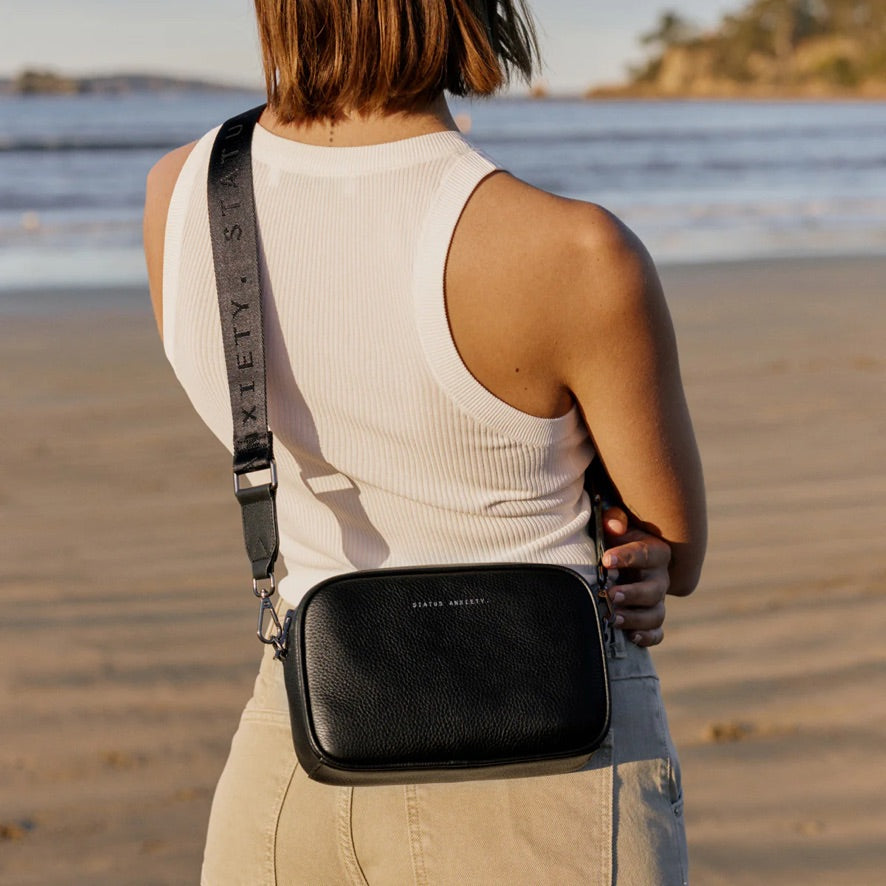 Plunder Bag With Webbed Strap - Black