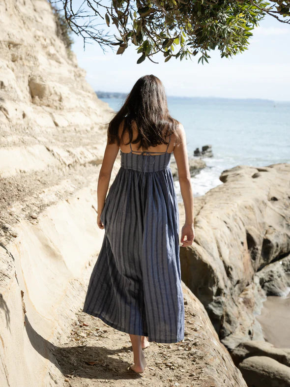 Go To Dress- Denim Stripe