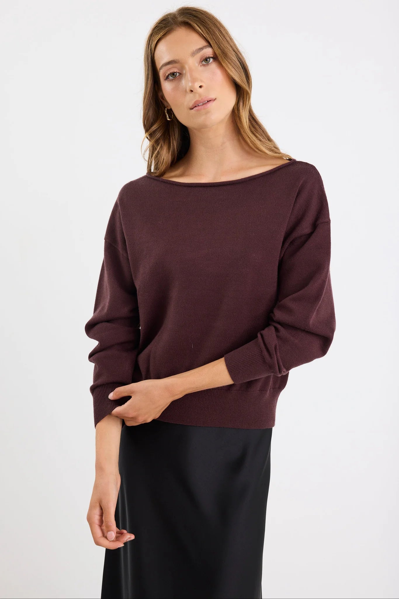 Incentive Chocolate Boatneck Jumper