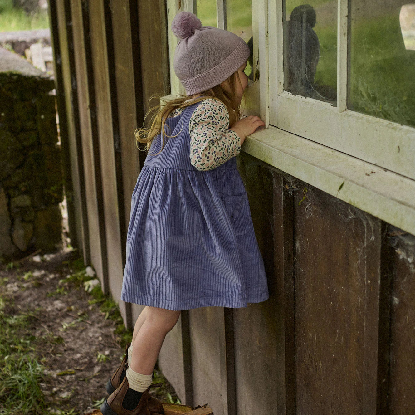 Alpine Pom Pom Beanie - Lilac