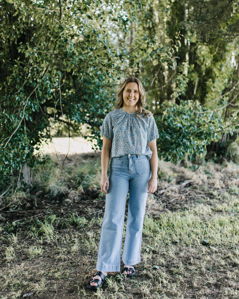 Jane blouse - Blue floral