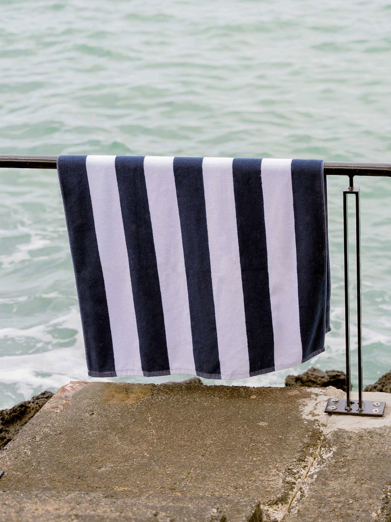 Stripe Beach Towel - Navy/White
