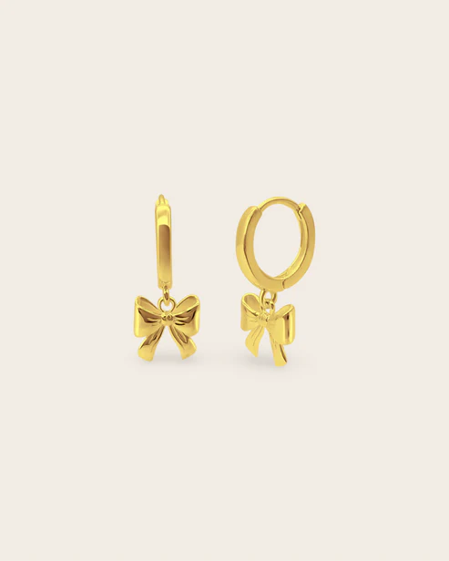 Heritage Bella Bow Huggies - Gold plate