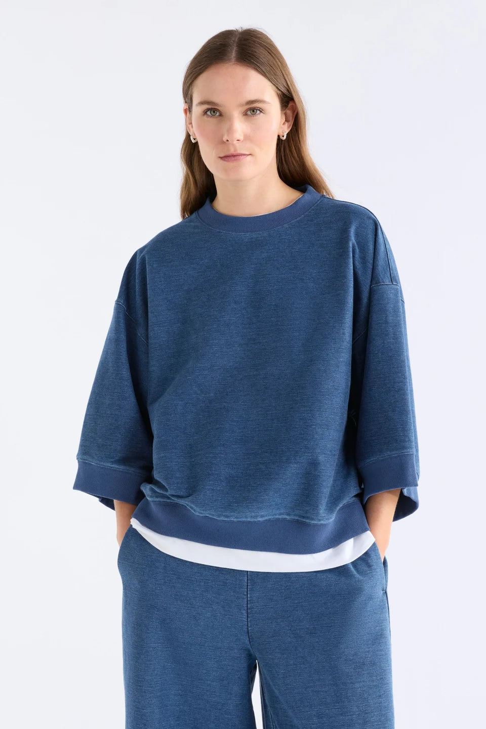 Enfeld Tee - Mid blue wash