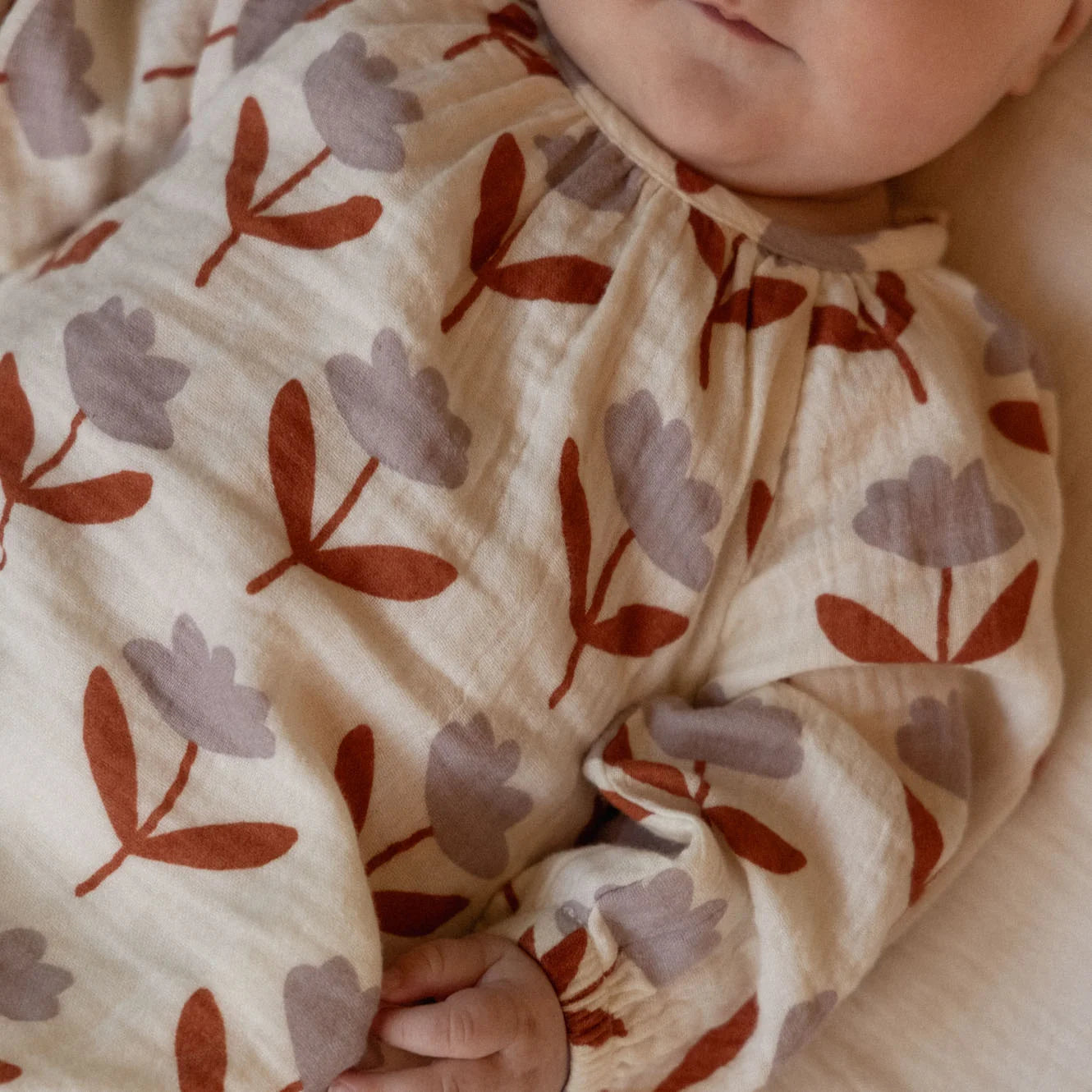 Meadow bodysuit - Muslin Fleurette print