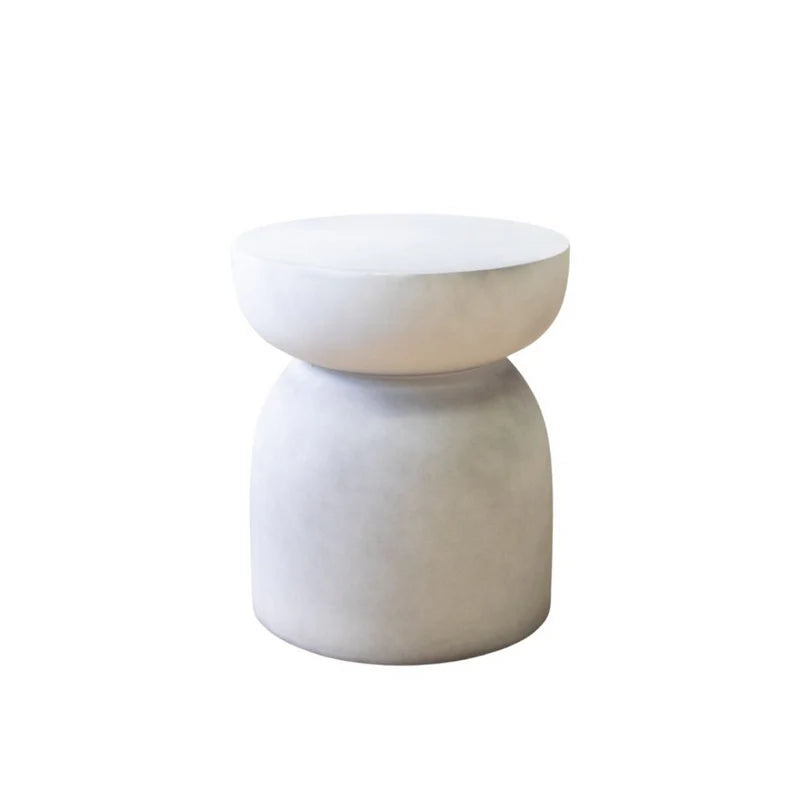 PEDESTAL SIDE TABLE - STONE