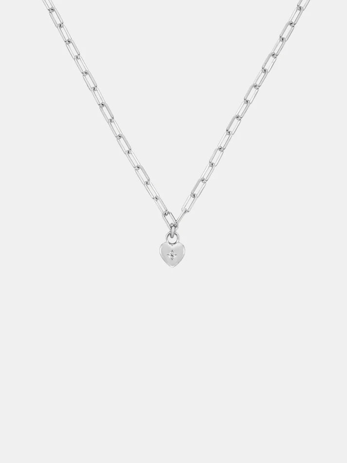 SWEETHEART MINI LINK NECKLACE - Silver