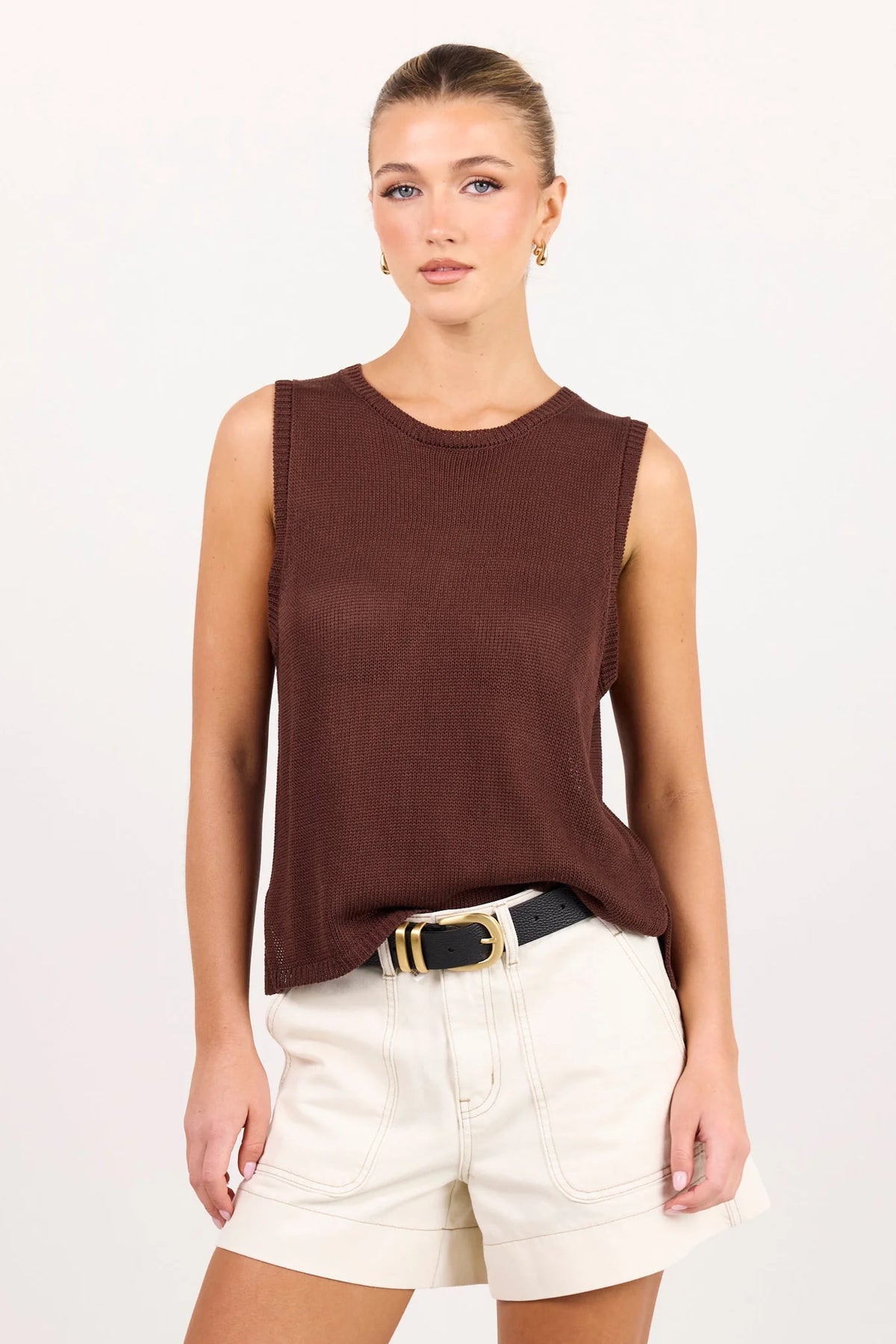 Kindly Ecru Pocket Front Denim Short