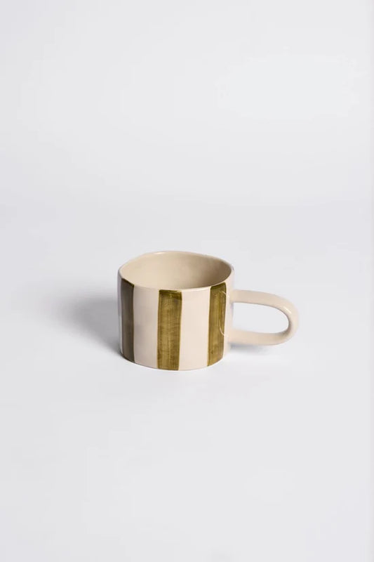 Fenton Stripe  mug - Olive