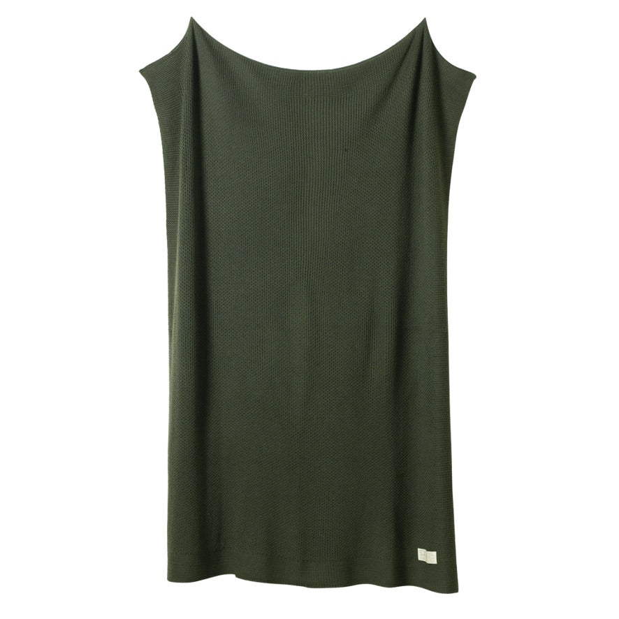 Merino knit Bassinet blanket - Thyme